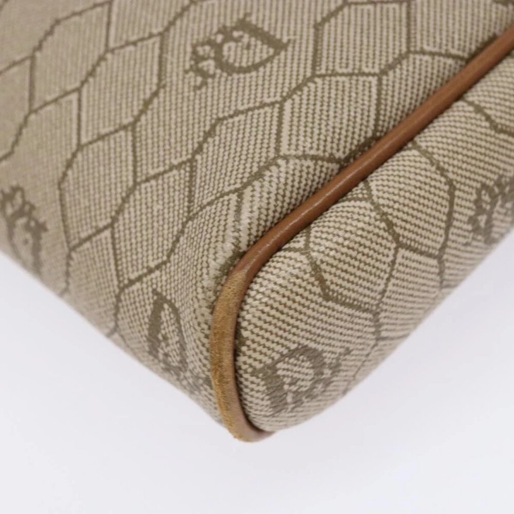 Christian Dior Honeycomb Canvas Shoulder Bag PVC Beige Gold Auth BA5167 - Picture 15 of 16